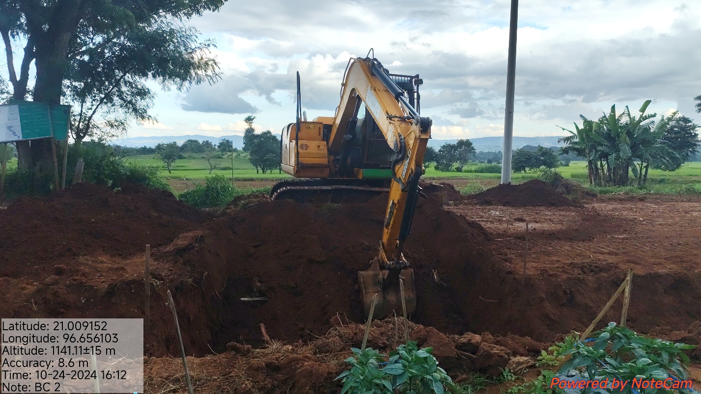 Excavation by heavy machinery